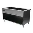 Mueble autoservicio bañomaría con reserva abierta - Cuba H 22 cm - Estructura inox con acabado scotch brite