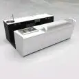 BANCO BAR y RETROBANCO CON EXPOSITOR DE HELADOS PANORAMA - MOD. START UP L1000/4PANORAMA+L2000 H1150 - CON BARRA DE CRISTAL - N. 2 Compartimientos con refrigeración VENTILADA - Alimentación monofásica 230v/50hz - Con unidad condensadora INCORPORADA - ESPA