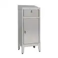 Armario con atril de acero inox - n. 1 puerta abatible y con cajón