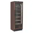 VITRINA REFRIGERADA PARA VINOS - MOD. TW 400 - VENTILADO - TEMPERATURA °C +7/+18 - N. 1 PUERTA ACRISTALADA - ESTRUCTURA DE CHAPA BARNIZADA MARRÓN - CAPACIDAD Lt 350 - POTENCIA W 300 - ALIMENTACIÓN MONOFÁSICA 230/50HZ - DIMENSIONES cm L 59,5 x P 62 x H 183