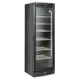 VITRINA REFRIGERADA PARA VINOS - MOD. TWN 400 - VENTILADO - TEMPERATURA °C +7/+18 - N. 1 PUERTA ACRISTALADA - ESTRUCTURA DE CHAPA BARNIZADA NEGRA - CAPACIDAD Lt 350 - POTENCIA W 300 - ALIMENTACIÓN MONOFÁSICA 230/50HZ - DIMENSIONES cm L 59,5 x P 62 x H 183