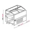 VITRINA PASTELERÍA SNACK SIN RESERVA - SEMIACABADA, POR PANELAR - MOD. SAM80 VBD H 1200 - CRISTALES BAJOS RECTOS - REFRIGERACIÓN VENTILADA - Alimentación monofásica 230v/50hz - CON UNIDAD CONDENSADORA INCORPORADA - Altura: cm 120