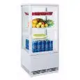 VITRINA EXPOSITORA REFRIGERADA VERTICAL PARA BEBIDAS - COLOR BLANCO - Mod. RC78W - Temperatura +2°/+12°C - Capacidad lt. 78 - Alimentación MONOFÁSICAV230/1 - POTENCIA W 180 - DIMENSIONES cm. L 42,5 x P 38,5 x h 99,5 - Peso Kg. 45