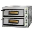 HORNO ELÉCTRICO PARA PIZZA - Mod FML 4+4 - Panel de Control Manual - MONOFÁSICO/TRIFÁSICO - De 2 Plantas - Medidas CÁMARA DE COCCIÓN cm. L 72 x P 72 x h 14 - Potencia 12 kW - Homologación CE