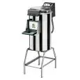 PELADORA DE PATATAS Mod. PPF - Capacidad de carga Kg 18 - Producción horaria Kg/h 220 - (Equipado con plato patatas y caballette mod CI) - ALIMENTACIÓN MONOFÁSICA o TRIFÁSICA - potencia hp 1,5 / 1100W - Homologación CE