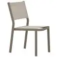 Sedia - color tórtola - Estructura en aluminio pintado, seduta e schienale en textylene - Modelo 1640-SU8T-T-01