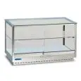 VITRINA EXPOSITORA CALIENTE - MOD. LINUS DRY - BASTIDOR DE ACERO - PUERTAS CORREDERAS DE SERVICIO - ESTANTE DE CRISTAL - TEMPERATURA +30° / +65° C - ALIMENTACIÓN MONOFÁSICA V 230/1/50 Hz