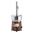 FUENTE DE CHOCOLATE COLADOR Y TEMPERADOR MANUAL DE SOBREMESA - MOD. CF 2105 - CUERPO DE POLICARBONATO MARRÓN O GRIS METALIZADO - CUBA LT 5,5 - POTENCIA W 1000 - ALIMENTACIÓN MONOFÁSICA 230V/1/50Hz - DIMENSIONES cm Ø 29 x H 73 - CE