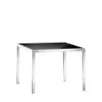 Tavolino - color aluminio - Estructura en metal cromado, tablero en vidrio templado - Modelo 1653-B01T-x
