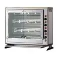 ASADOR VERTICAL ELÉCTRICO - MOD. ELBA24/PE 4 ASTE - CAPACIDAD N. 24 POLLOS - N. 4 espadas de tubular inox mm 12 x 12 Longitud cm 96 - Resistencias, cada uno con interruptor - Alimentación 400 V TRIFÁSICA - Potencia 10 Kw - Medidas: cm A 112,1 x F 37,1 x 8