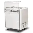 CONSERVADORA PARA HELADOS EN POZZETTI - MOD. VIA VENETO 4C - Capacidad LT. 156 - Temperatura -5°/-20°C - Medidas cm A 81,8 x F 69 x h 98,4 - Cobertura transparente incluido - CE