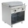PARRILLA DE PIEDRA VOLCÁNICA A GAS - MOD. G7DV2CDC - Armario abierto - Potencia kW 16 - Medidas: cm A 80 x F 70 x H 85 - Homologación CE
