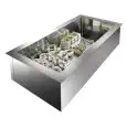 CUBA REFRIGERADA ESTÁTICA - CUBETAS GastroNorm no incluidas - MOTOR INCLUIDO - Longitud de la placa Cm 100 - Homologación CE