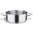 CACEROLAS BAJAS CON 2 ASAS DE ACERO INOX 18/10 - COMPATIBLE CON COCINAS DE INDUCCIÓN