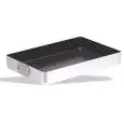 CAZUELAS RECTANGULARES ANTIADHERENTES CON ASAS FLOJAS DE ALUMINIO