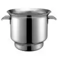 CUBO PARA CHAMPÁN ACERO INOX CON ASAS FIJAS - MEDIDAS ø mm. 180x180h