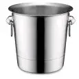 CUBO PARA CHAMPÁN ACERO INOX CON ANILLOS - MEDIDAS ø mm. 190x190h