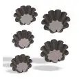 MOLDES PARA BOLLOS N. 10 PÉTALOS ANTIADHERENTES