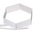HEXÁGONO DE ACERO INOX - ALTURA cm. 4,5