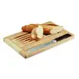 TABLA DE CORTAR DE MADERA PARA PAN CON RECOGEMIGAS - MEDIDAS mm. 400x275