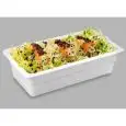 CUBETA DE GASTRONOMÍA DE MELAMINA BLANCA GN 1/4 mm. L 265 x P 162 x 65h - RESISTENTES A LAS RUPTURAS Y SEGURAS AL CONTACTO DE CADA ALIMENTO - LAVABLES EN LAVAVAJILLAS