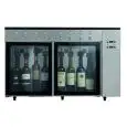 DISPENSADOR DE VINO - Mod. VINO 6 - Plug & Play - Estructura de acero inox AISI 304 - Capacidad: N. 6 botellas colocadas en línea, dos compartimentos de N. 3 botellas cada uno - Alimentación 220/240V/1/50 Hz - Medidas cm L 84,5 x P 38 x 64,1 h