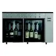 DISPENSADOR DE VINO - Mod. VINO 8 - Plug & Play - Estructura de acero inox AISI 304 - Capacidad: N. 8 botellas colocadas en línea, dos compartimentos de N. 4 botellas cada uno - Alimentación 220/240V/1/50 Hz - Medidas cm L 100,2 x P 35,9 x 64,5 h