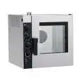 HORNO ELÉCTRICO MIXTO DE CONVECCIÓN Y VAPOR DIRECTO PARA GASTRONOMÍA Y PASTELERÍA - Mod NECE5232 - CONTROL ELECTROMECÁNICO - ALIMENTACIÓN MONOFÁSICA 230/1/50 - POTENCIA KW 3,3 - CAPACIDAD: 5 X (GN 2/3) - Distancia entre bandejas cm 7,4 - Medidas cm A 63,7
