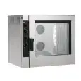 HORNO ELÉCTRICO MIXTO DE CONVECCIÓN Y VAPOR DIRECTO PARA GASTRONOMÍA Y PASTELERÍA - Mod NECE72 - CONTROL ELECTROMECÁNICO - ALIMENTACIÓN TRIFÁSICA 400/3/50 - POTENCIA KW 9,6 - CAPACIDAD: 7 X (GN 1/1 ; 60X40) - Distancia entre bandejas cm 7,4 - Medidas cm A
