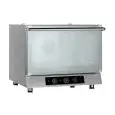 HORNO ELÉCTRICO DE CONVECCIÓN PARA GASTRONOMÍA Y PASTELERÍA - MOD. MR42 - CONTROL ELECTROMECÁNICO - CON HUMIDIFICADOR Y 2 VELOCIDADES - PUERTA ABATIBLE - ALIMENTACIÓN TRIFÁSICA 400/3/50 - POTENCIA KW 6,3 - CAPACIDAD: 4 X (GN 1/1 ; 60X40) - Distancia entre
