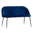 Panca - color blu - Estructura en metal pintado, seduta e schienale imbottiti, rivestimento en velluto - Modelo 1767-S50-DB-01