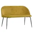 Panca - color senape - Estructura en metal pintado, seduta e schienale imbottiti, rivestimento en velluto - Modelo 1767-S50-SE-01