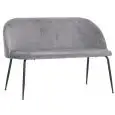 Panca - color gris - Estructura en metal pintado, seduta e schienale imbottiti, rivestimento en velluto - Modelo 1767-S50-light-grey-01