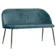 Panca - color azzurro - Estructura en metal pintado, seduta e schienale imbottiti, rivestimento en velluto - Modelo 1767-S50-petrolio-01