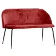 Panca - color rosso - Estructura en metal pintado, seduta e schienale imbottiti, rivestimento en velluto - Modelo 1767-S50-rosso-01