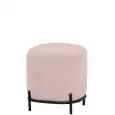Pouf - color rosa - Estructura en metal pintado, rivestimento en tessuto - Modelo 1774-S03PA-pink