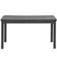 Mesa - color negro - Estructura en aluminio pintado, tablero extensible en vidrio templado antiarañazos - Modelo 1807-SD80N