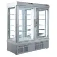 VITRINA REFRIGERADA para PASTELERÍA y HELADERÍA - MOD. TEK/56 - ESTRUCTURA EXTERIOR DE ALUMINIO ANODIZADO - CRISTAL DE BAJA EMISIVIDAD - TEMP. °C -15/-25; +2/+10 - DOS COMPARTIMIENTOS SEPARADOS - Alimentación monofásica - REFRIGERACIÓN ESTÁTICA - CRISTAL 