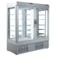 VITRINA REFRIGERADA para PASTELERÍA - MOD. TEK/54 - ESTRUCTURA EXTERIOR DE ALUMINIO ANODIZADO - CRISTAL DE BAJA EMISIVIDAD - TEMP. °C +2/+10 - DOS COMPARTIMIENTOS SEPARADOS - Alimentación monofásica - REFRIGERACIÓN ESTÁTICA - CRISTAL DE EXPOSICIÓN A ELECC