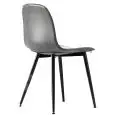 Sedia - color gris - ​Estructura en metal pintado, rivestimento en ecopelle - Modelo 183-gris-01