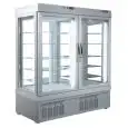 VITRINA REFRIGERADA para PASTELERÍA y HELADERÍA - MOD. TEK/58 - ESTRUCTURA EXTERIOR DE ALUMINIO ANODIZADO - CRISTAL DE BAJA EMISIVIDAD - TEMP. °C +5/-25 - DOS COMPARTIMIENTOS SEPARADOS - Alimentación monofásica - REFRIGERACIÓN VENTILADA - CRISTAL DE EXPOS