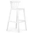 Sgabello - color blanco - Estructura en polipropileno - Modelo 1841-F80-white