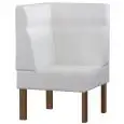Angolo - colore bianco - Struttura in legno, rivestimento in ecopelle o tessuto - Modello 1857-RE09W