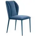 Sedia - color blu - Estructura en metal, seduta e schienale imbottiti, rivestimento en velluto - Modelo 1900-DC01