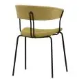 Sedia - color senape - Estructura en metal pintado, seduta e schienale imbottite, rivestimento en tessuto - Modelo 1904-RD03SE-RET-01