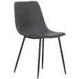 Sedia - color gris - ​Estructura en metal pintado, scocca imbottita en ecopelle - Modelo 1927-gris-scuro