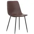 Sedia - color marronie - ​Estructura en metal pintado, scocca imbottita en ecopelle - Modelo 1927-marrón