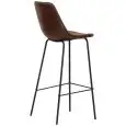 Sgabello - color marronie - Estructura en metal pintado, scocca imbottita en ecopelle - Modelo 1928-TD04-marrón