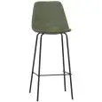 Sgabello - color verde - Estructura en metal pintado, scocca imbottita en ecopelle - Modelo 1928-verde