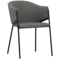 Poltroncina - color gris - Estructura en metal pintado, seduta e schienale imbottiti, rivestimento en tessuto o velluto - Modelo 1939-UK02-dark-grey-tessuto